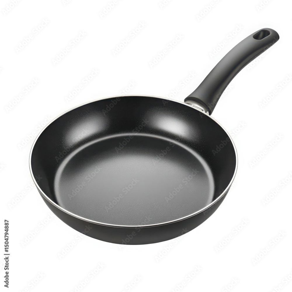 Black frying pan isolated on white background Black frying pan isolated on white background