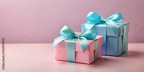 Pastel Gift Boxes, Festive Arrangement, Surreal Photography
