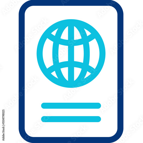 Vector of passport. Passport template. International open passport. Document for travel and immigration, vector. Passport cover icon