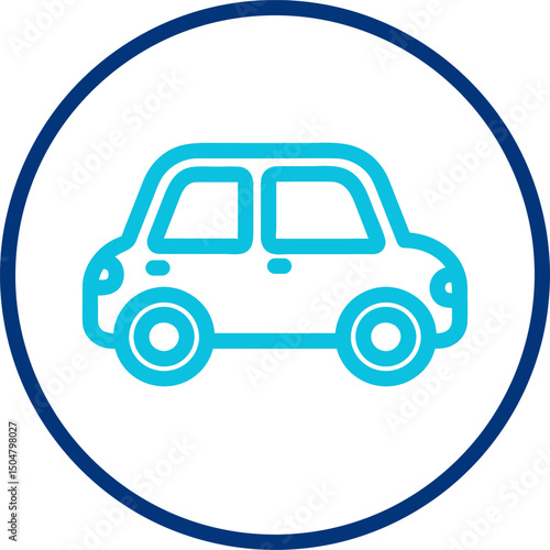 Car stoppage line art vector