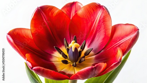 Red Tulip Macro Architectural Photography, Close-up, Detailed, Stunning