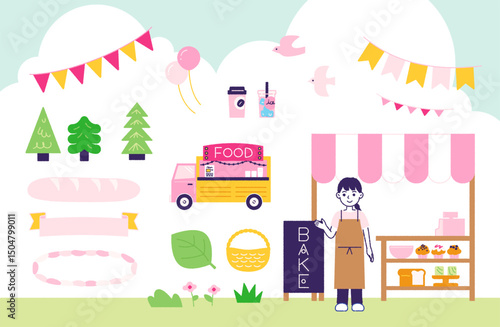 イベントの見出し・あしらい・イラストセット