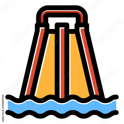water slide vector icon