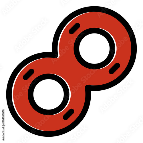 double ring float vector icon