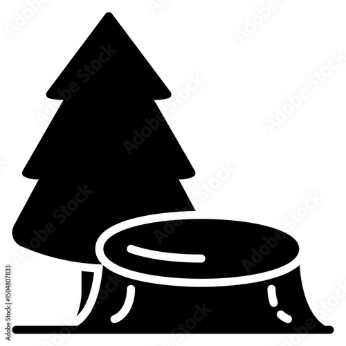 Deforestation Solid Icon