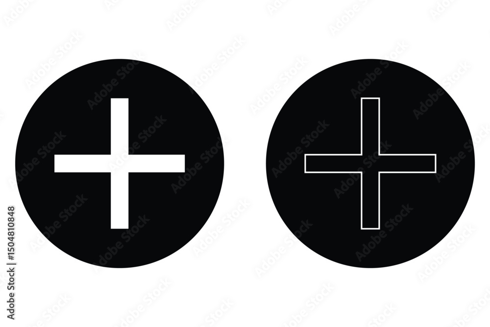 Obraz premium plus icon. isolated white background. eps 10.