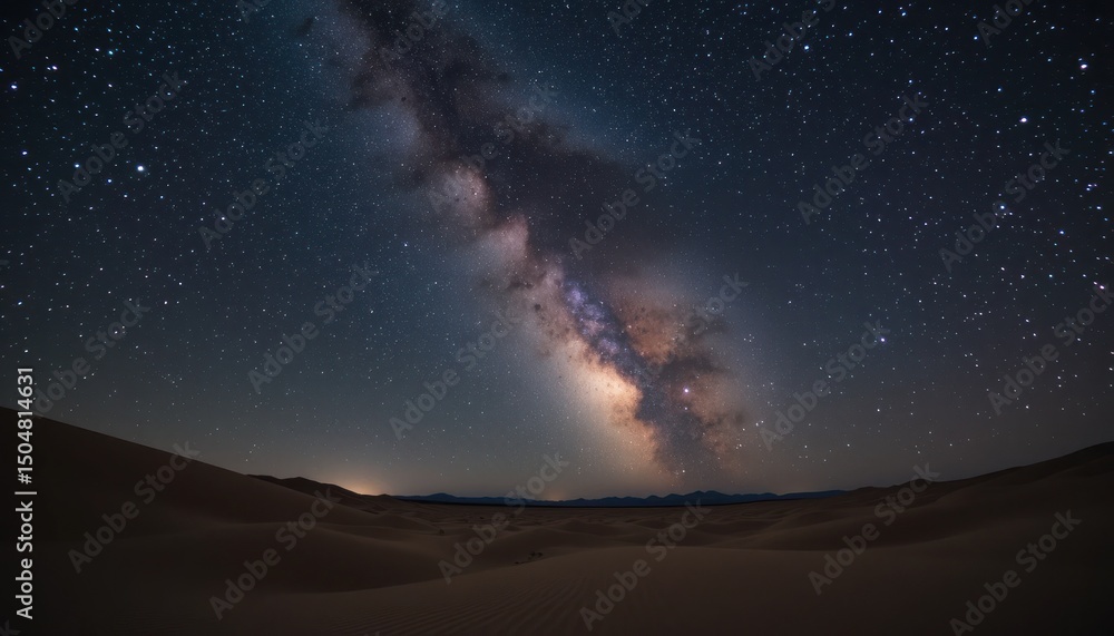Fototapeta premium Earth's sky at night and the stars far away in the sky, a beautiful portrait of the milky way.