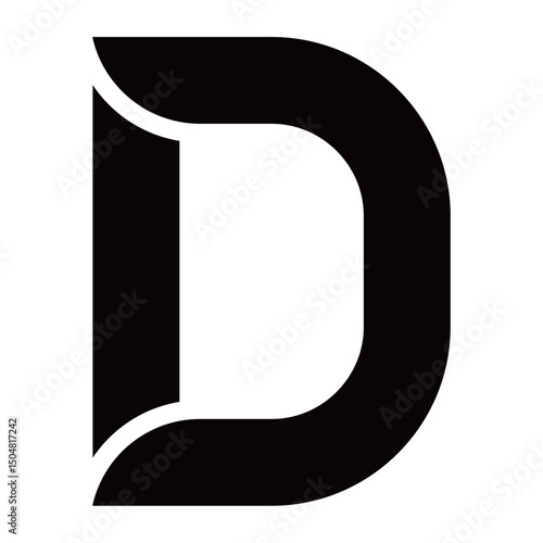 PREMIUM BLACK LETTER D LOGO VECTOR