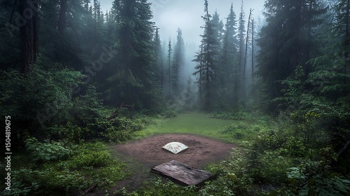 Mysterious forest clearing atmospheric nature landscape