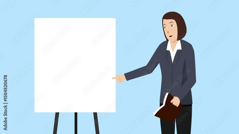 Female Teacher Teaching With Screen Animation Video 4K suitable for your project needs Female Teacher Teaching With Screen Animation Video 4K suitable for your project needs