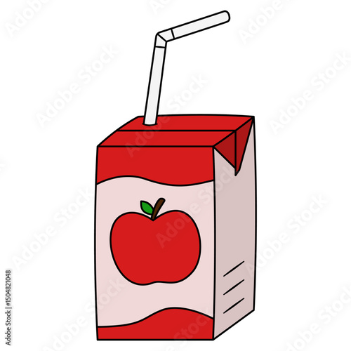 illustration of a box of banana juice