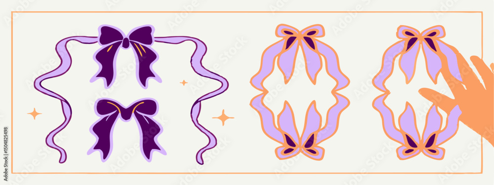 Purple Bow Clipart Designs: Elegant Ribbons & Hand Purple Bow Clipart Designs: Elegant Ribbons & Hand
