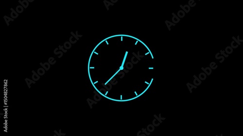 Wallpaper Mural Abstract 1 hour clock icon modern design animation.  Torontodigital.ca