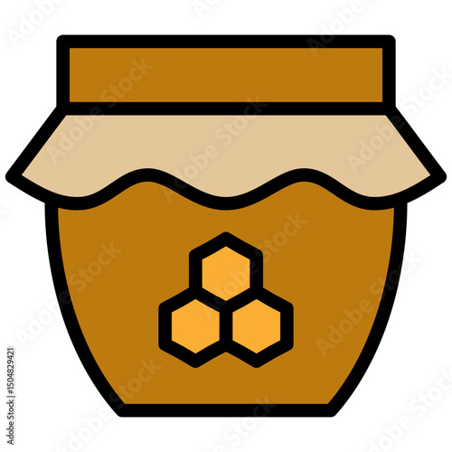 Honey Pot Icon, Flat Design Style Icon Symbol, Farming Element Icon