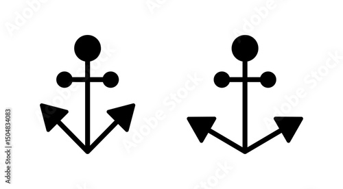 Anchor icon vector. Anchor sign and symbol. Anchor marine icon.