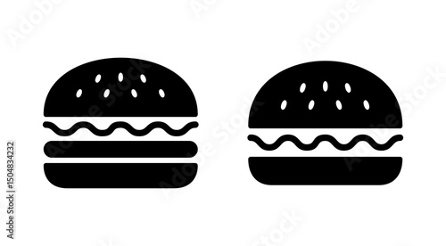 Burger icon vector. burger sign and symbol. hamburger