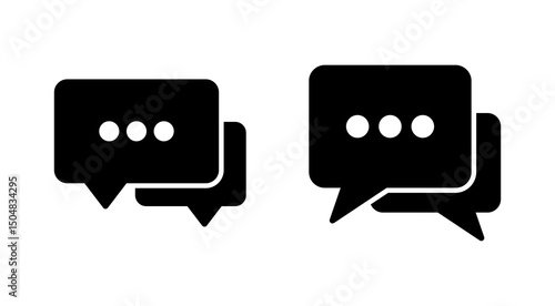 Chat icon vector. speech bubble sign and symbol. comment icon. message