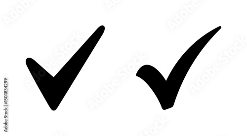 Check mark icon vector. Tick mark sign and symbol