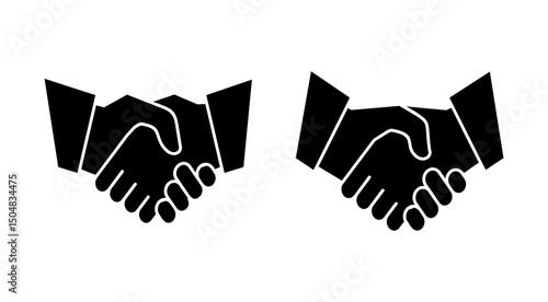 Handshake icon vector. business handshake sign and symbol. contact agreement