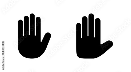 Hand icon vector. hand sign and symbol. palm