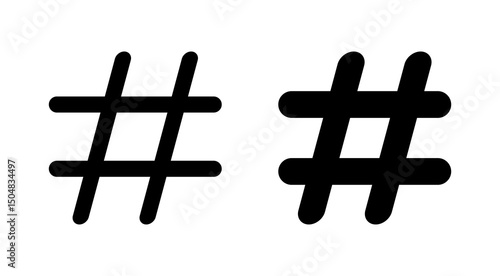 Hashtag icon vector. hashtag sign and symbol