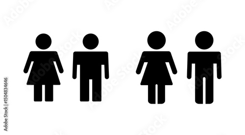 Man and woman icon vector. male and female sign and symbol. Girls and boys