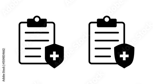 Medical insurance icon vector. health insurance sign and symbol