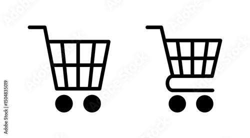 Shopping icon vector. Shopping cart sign and symbol. Trolley icon