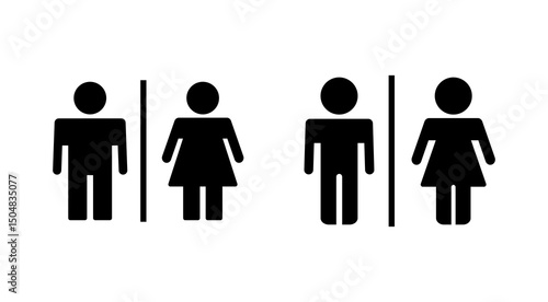 Toilet icon vector. Girls and boys restrooms sign and symbol. bathroom sign. wc, lavatory