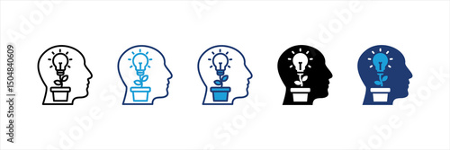 Growth Mindset Multi Style Icon Set
