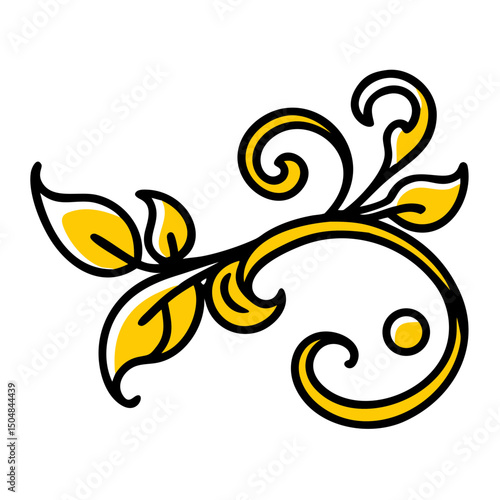 amazing vector illustration of an abstract floral design