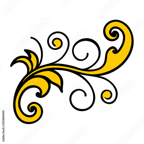 amazing vector illustration of an abstract floral design