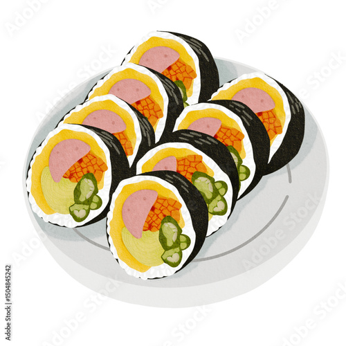 Kimbab korean street food