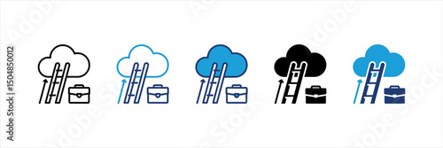 Career Ladder Multi Style Icon Set