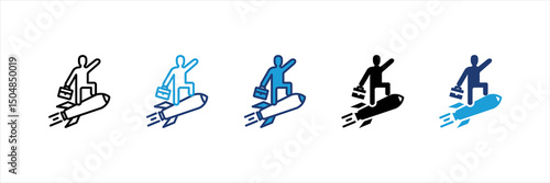 Job Promotion Multi Style Icon Set