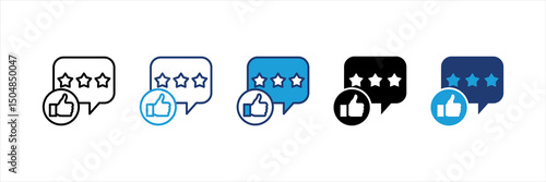Positive Review Multi Style Icon Set