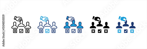 Candidat Selection Multi Style Icon Set