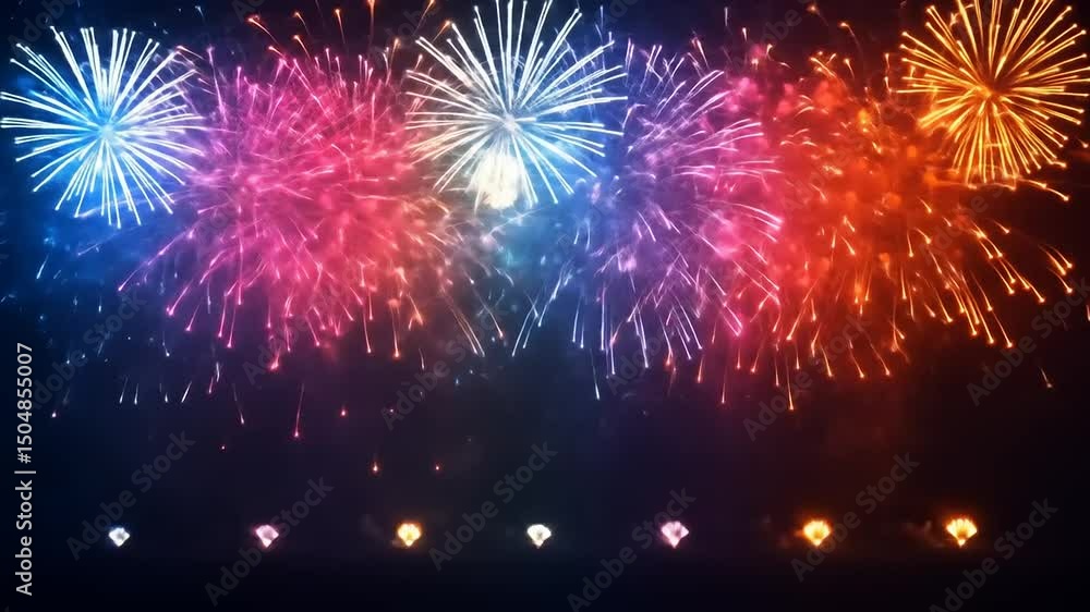 Festive Fireworks Night Display. Festive Fireworks Night Display.