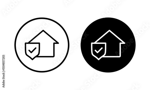home insurance icon vector illustration. home protection sign and symbol