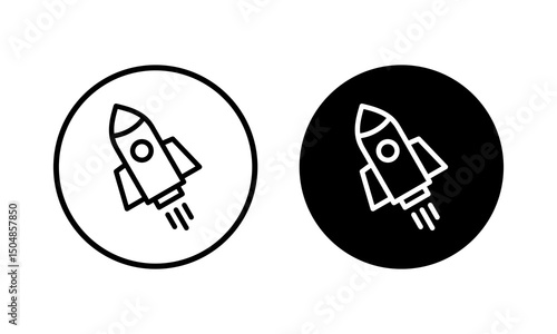 Rocket icon vector illustration. Startup sign and symbol. rocket launcher icon
