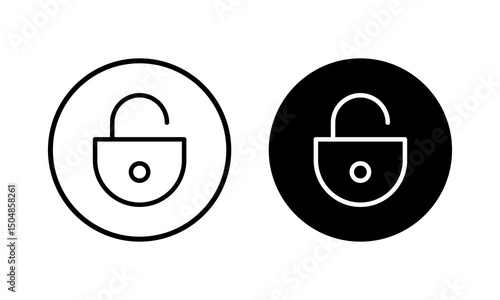 Unlock icon vector illustration. Unlock sign and symbol. unlocked padlock icon