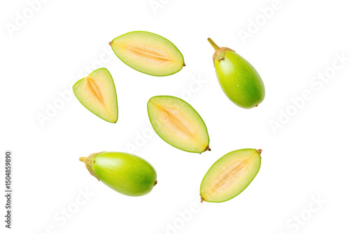 Wallpaper Mural Orange scarlet eggplant half isolated on transparent background perfect for spicy chutney infographic call-outs Torontodigital.ca