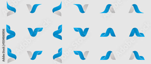 Abstract letter logo icon template design