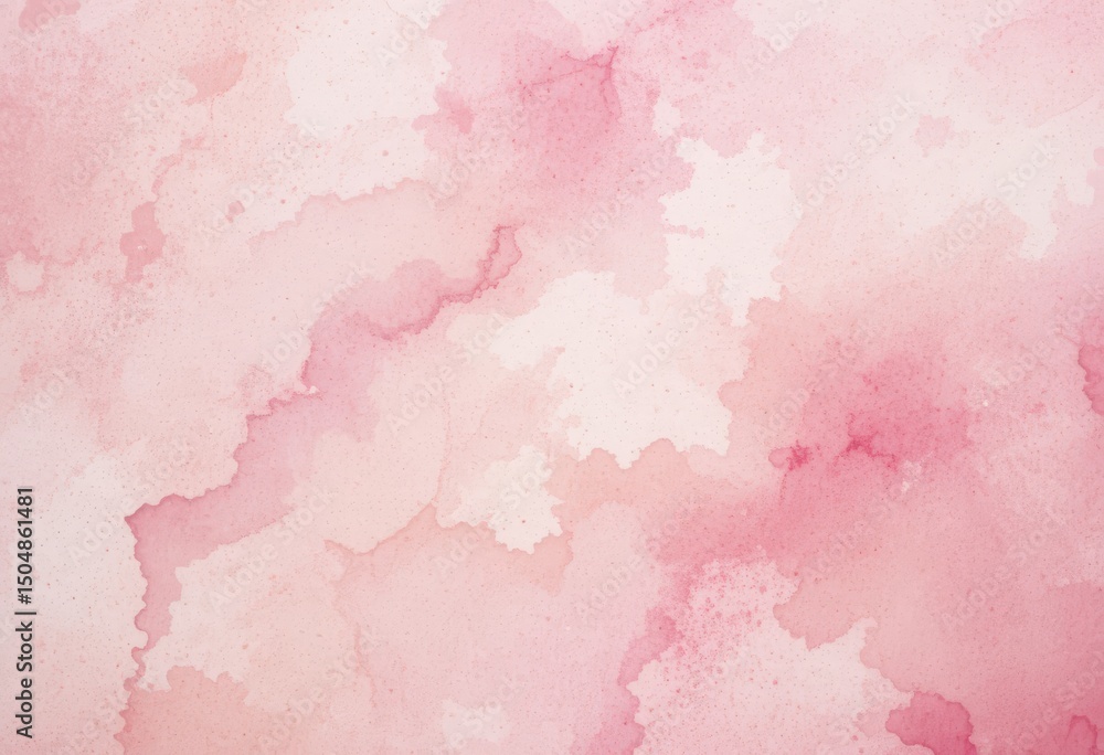 Fototapeta premium Abstract watercolor design on pink grunge paper texture