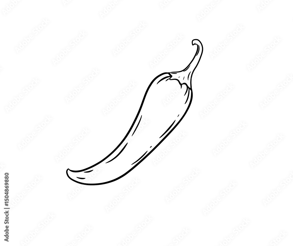 chili digital drawing illustration isolated chili digital drawing illustration isolated