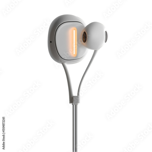 Stereo headphones on white background