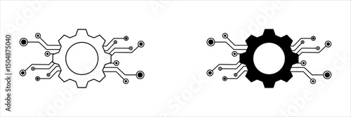 Gear wheel sociology icon set. Outline gear wheel sociology vector icon for web design isolated on white background
Vector illustration.EPS 10.