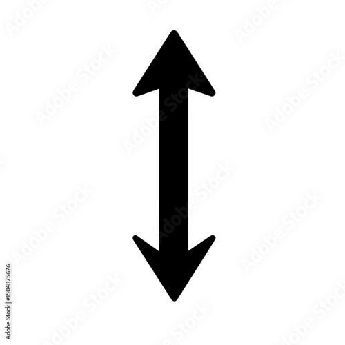 Vertical up and down arrow icon vector for scroll and resizing interface elements