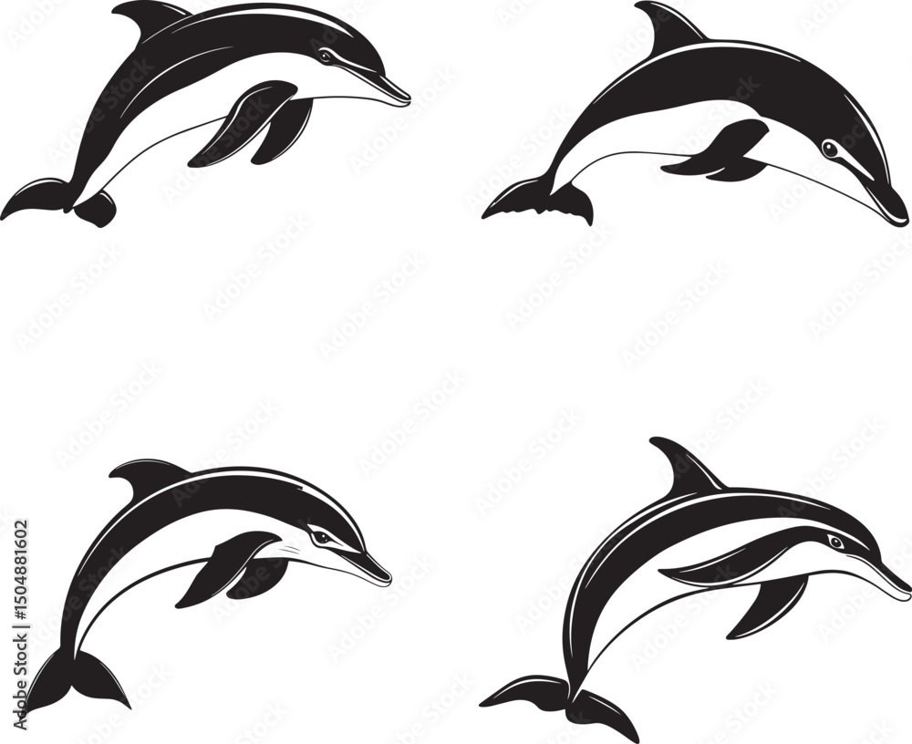 Naklejka premium Dolphin Svg Bundle