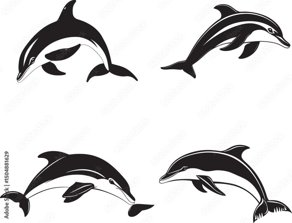 Naklejka premium Dolphin Svg Bundle